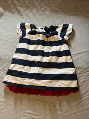 3 for $28 18-24 months BabyGAP Navy Blue and White Striped Summer Dress with Bow